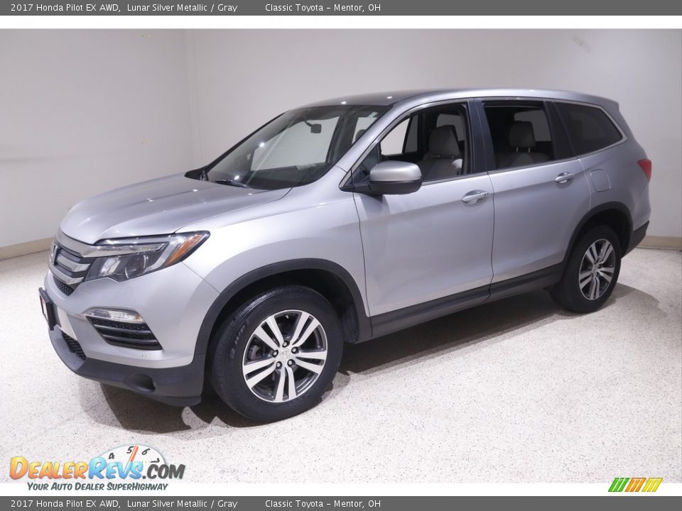 2017 Honda Pilot EX AWD Lunar Silver Metallic / Gray Photo #3