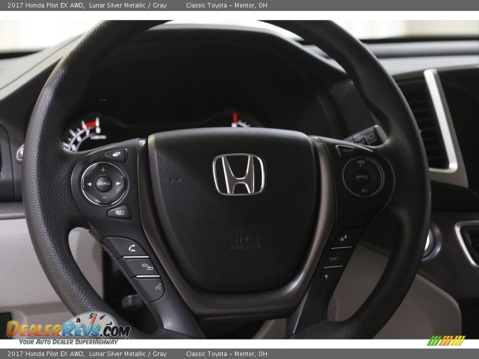 2017 Honda Pilot EX AWD Lunar Silver Metallic / Gray Photo #7