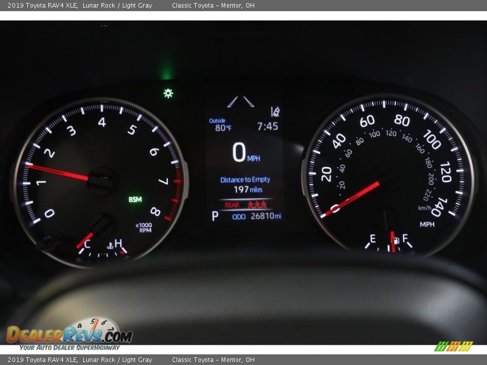 2019 Toyota RAV4 XLE Lunar Rock / Light Gray Photo #8