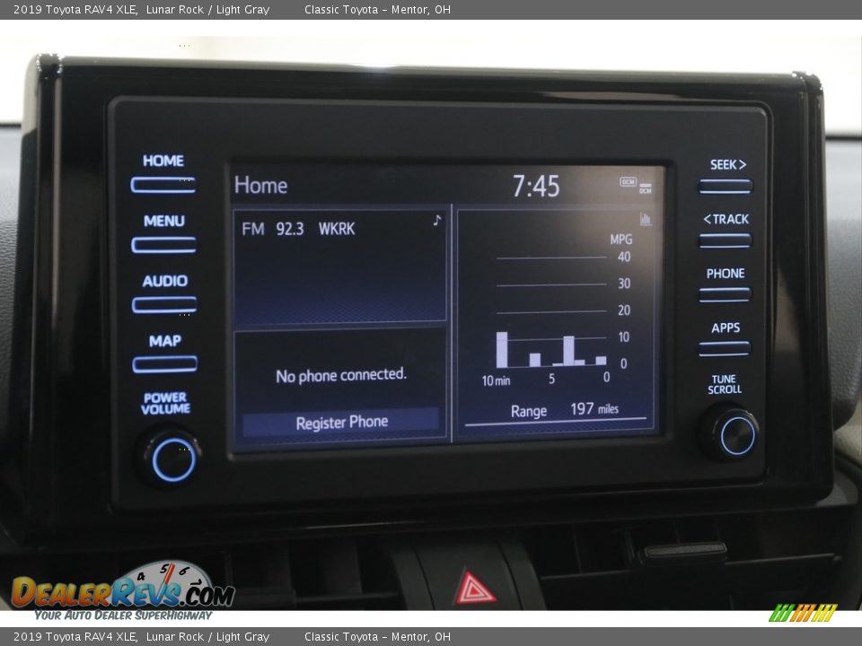 2019 Toyota RAV4 XLE Lunar Rock / Light Gray Photo #10