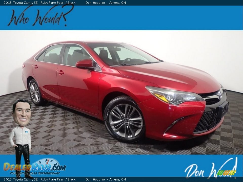 2015 Toyota Camry SE Ruby Flare Pearl / Black Photo #1