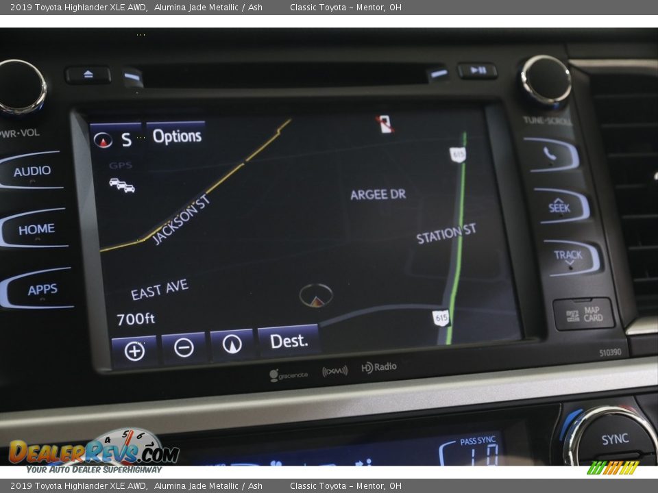 2019 Toyota Highlander XLE AWD Alumina Jade Metallic / Ash Photo #11