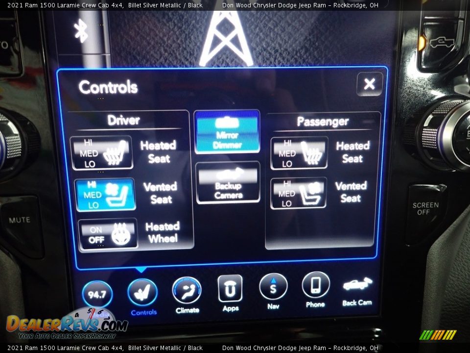 2021 Ram 1500 Laramie Crew Cab 4x4 Billet Silver Metallic / Black Photo #3