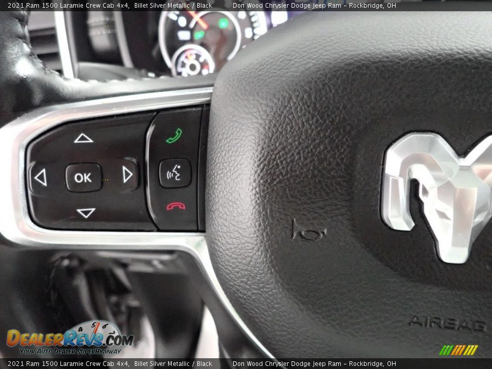 2021 Ram 1500 Laramie Crew Cab 4x4 Billet Silver Metallic / Black Photo #17