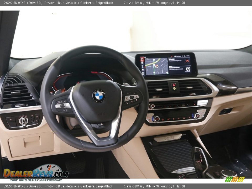 2020 BMW X3 xDrive30i Phytonic Blue Metallic / Canberra Beige/Black Photo #6