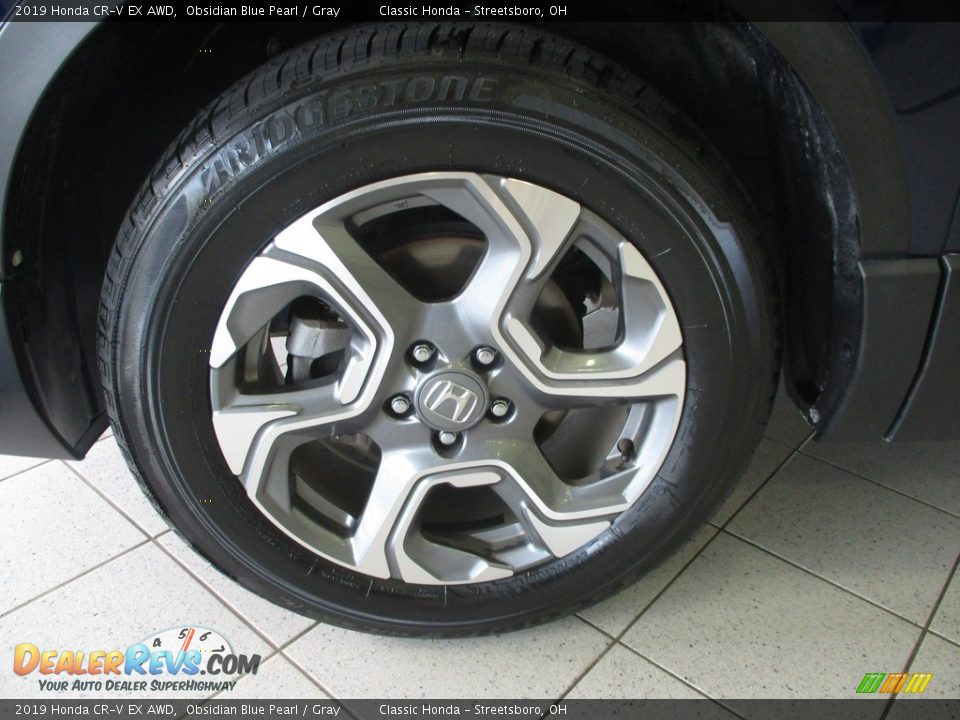 2019 Honda CR-V EX AWD Obsidian Blue Pearl / Gray Photo #12