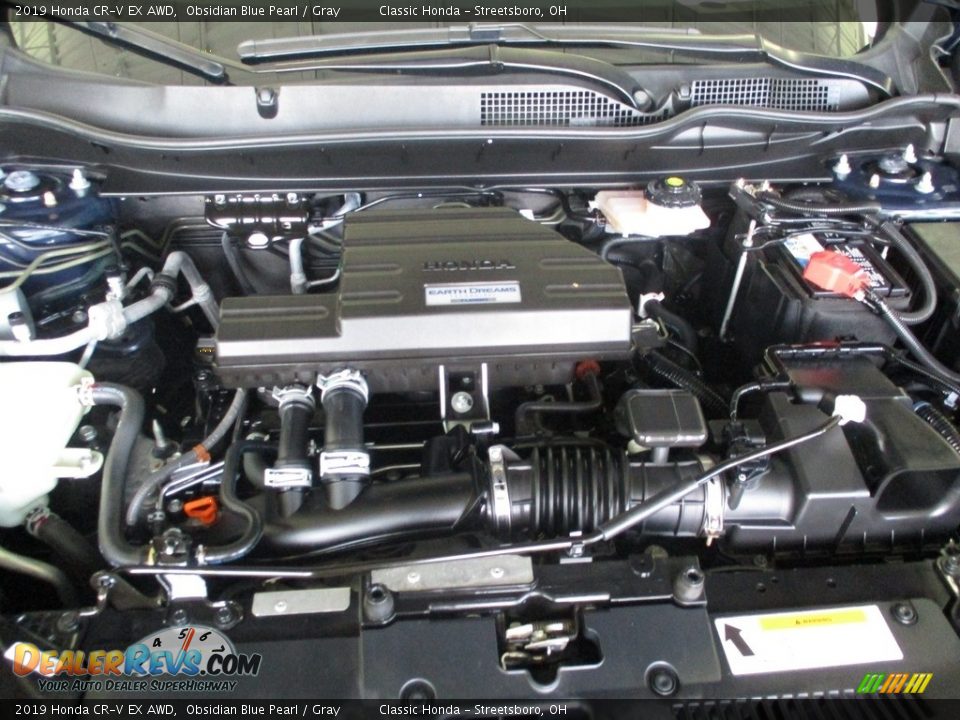 2019 Honda CR-V EX AWD Obsidian Blue Pearl / Gray Photo #13