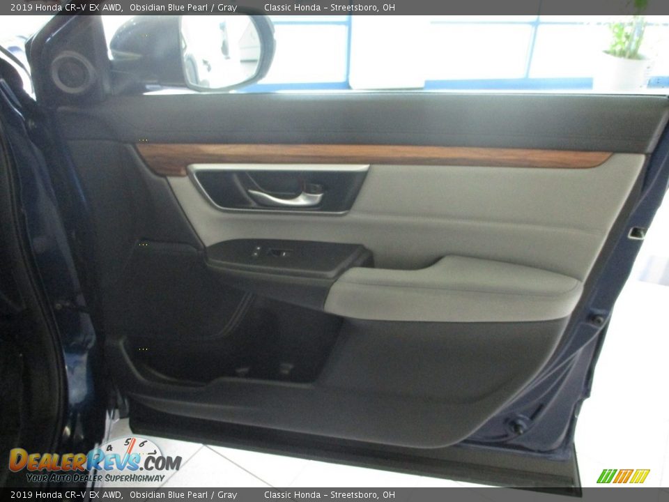 2019 Honda CR-V EX AWD Obsidian Blue Pearl / Gray Photo #14