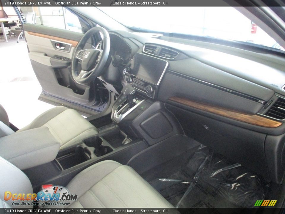 2019 Honda CR-V EX AWD Obsidian Blue Pearl / Gray Photo #15