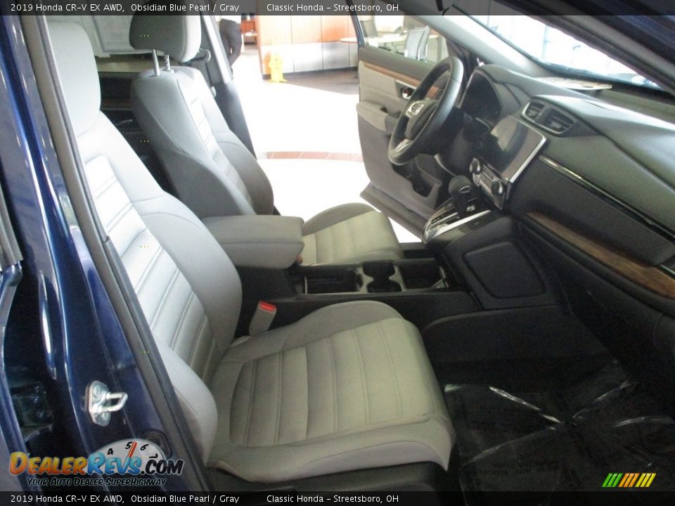 2019 Honda CR-V EX AWD Obsidian Blue Pearl / Gray Photo #16