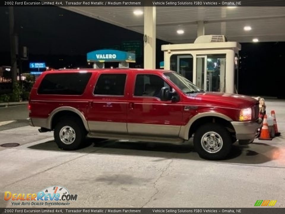 2002 Ford Excursion Limited 4x4 Toreador Red Metallic / Medium Parchment Photo #2