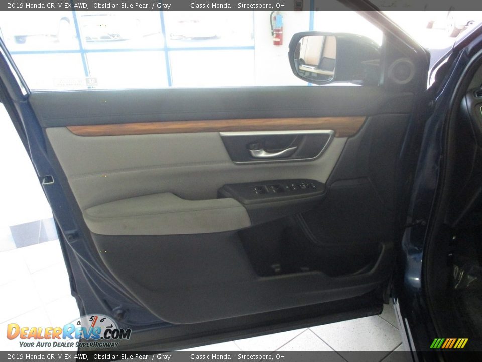 2019 Honda CR-V EX AWD Obsidian Blue Pearl / Gray Photo #26