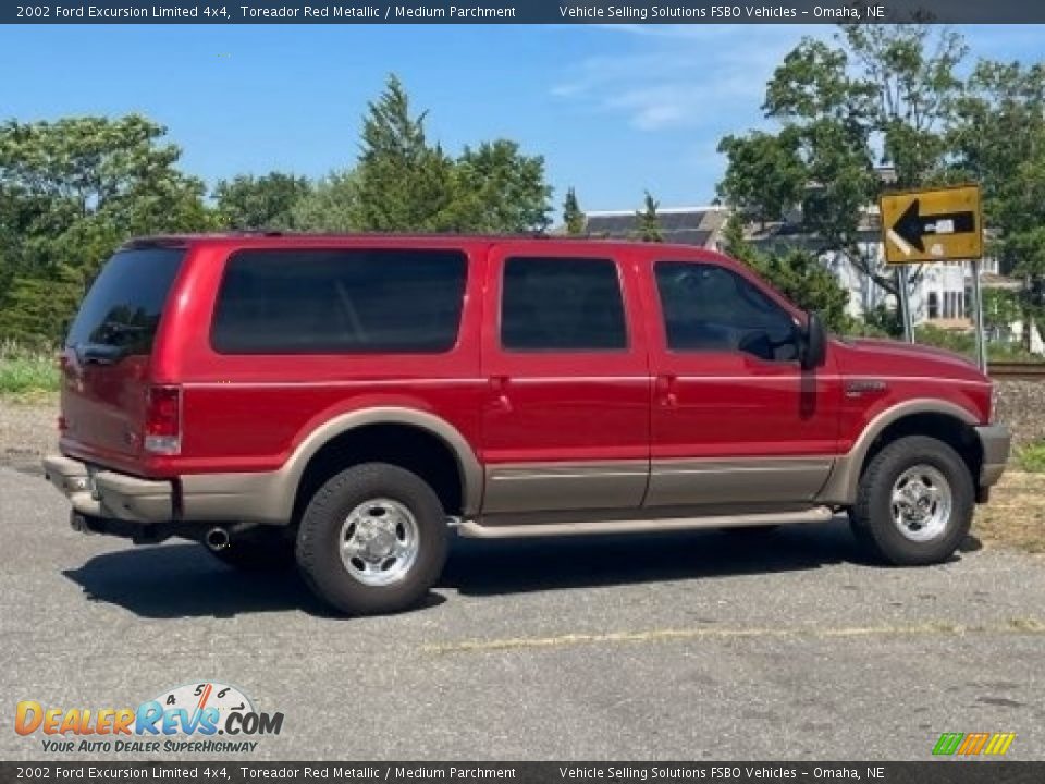 2002 Ford Excursion Limited 4x4 Toreador Red Metallic / Medium Parchment Photo #6