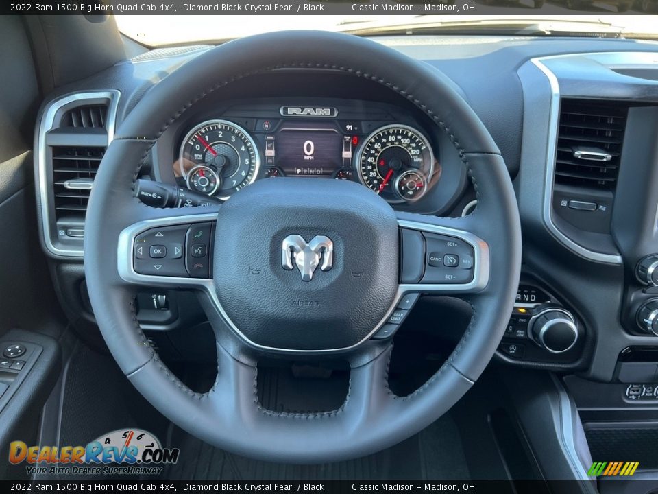 2022 Ram 1500 Big Horn Quad Cab 4x4 Diamond Black Crystal Pearl / Black Photo #5