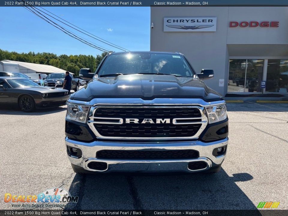 2022 Ram 1500 Big Horn Quad Cab 4x4 Diamond Black Crystal Pearl / Black Photo #7