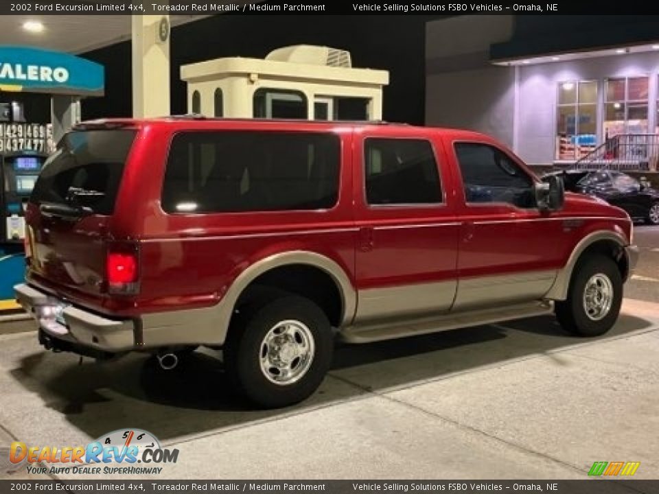 2002 Ford Excursion Limited 4x4 Toreador Red Metallic / Medium Parchment Photo #9