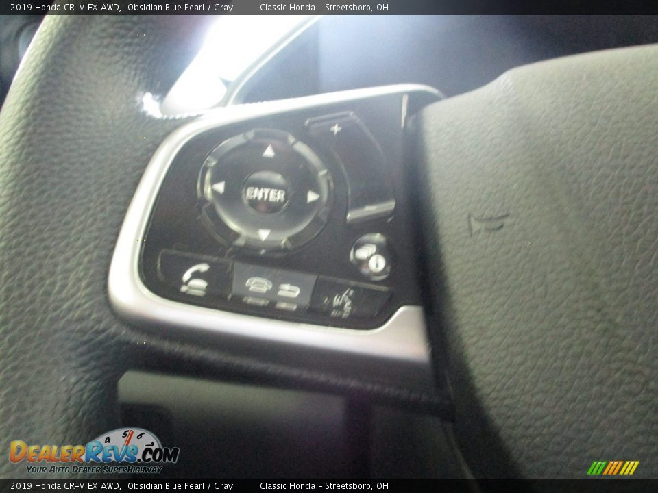 2019 Honda CR-V EX AWD Obsidian Blue Pearl / Gray Photo #31