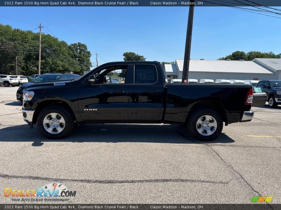 2022 Ram 1500 Big Horn Quad Cab 4x4 Diamond Black Crystal Pearl / Black Photo #8