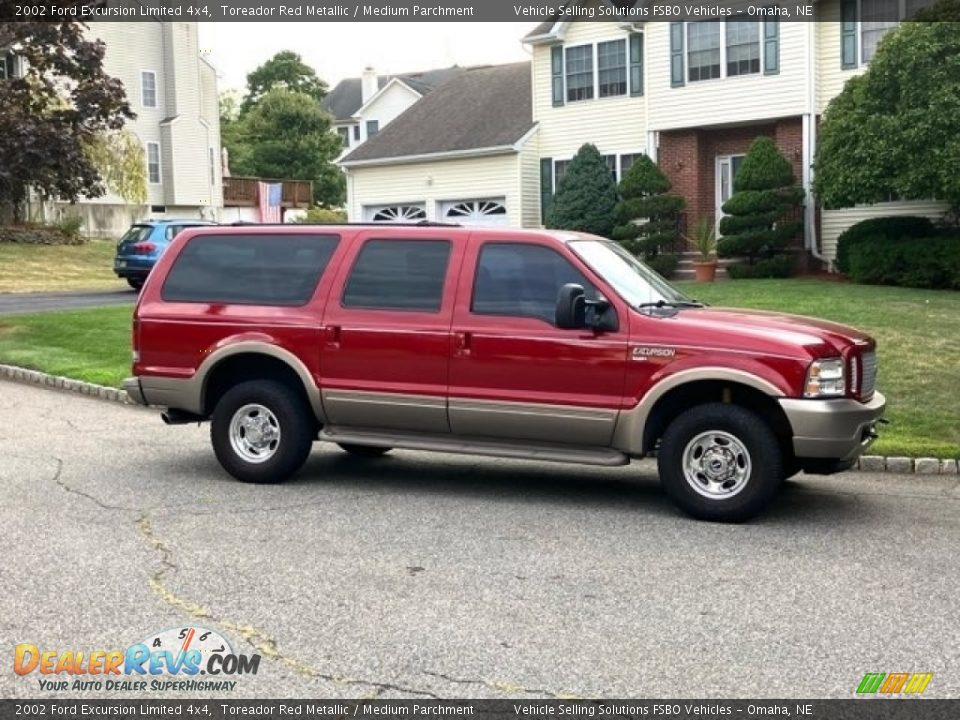 2002 Ford Excursion Limited 4x4 Toreador Red Metallic / Medium Parchment Photo #10