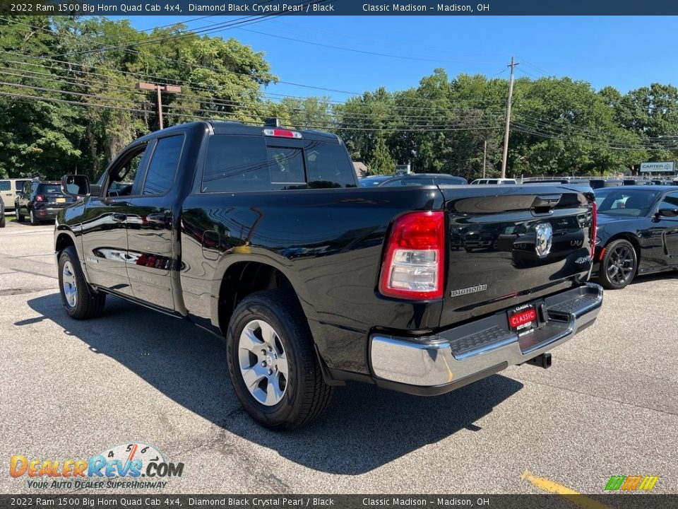 2022 Ram 1500 Big Horn Quad Cab 4x4 Diamond Black Crystal Pearl / Black Photo #9