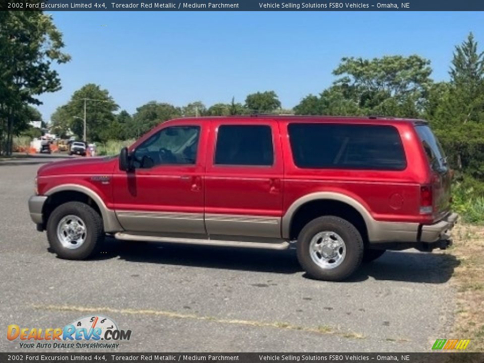 2002 Ford Excursion Limited 4x4 Toreador Red Metallic / Medium Parchment Photo #11