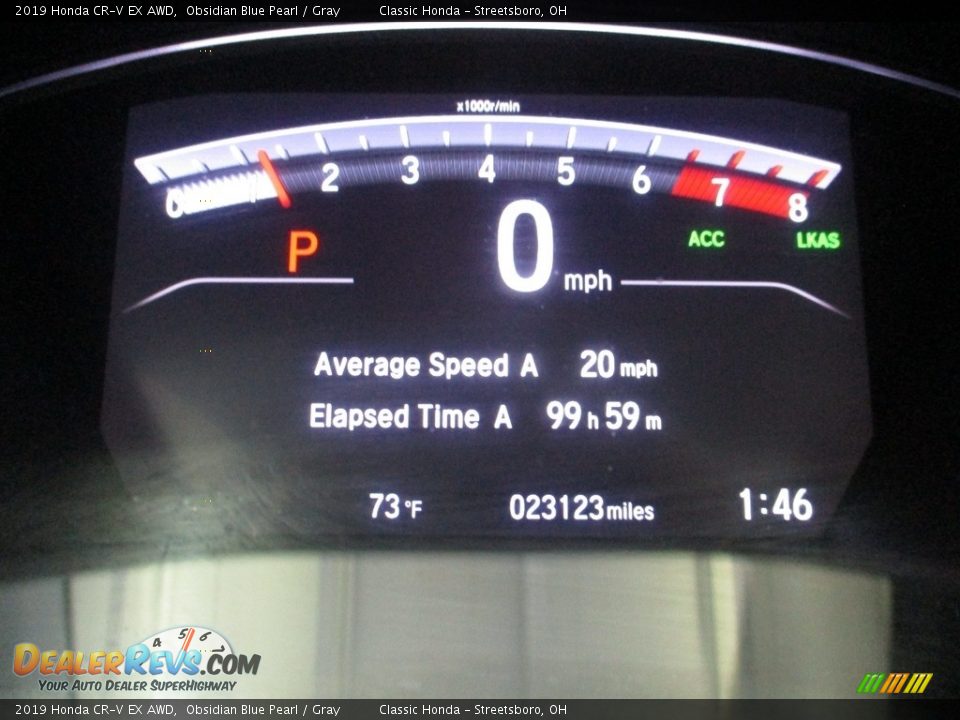 2019 Honda CR-V EX AWD Obsidian Blue Pearl / Gray Photo #33