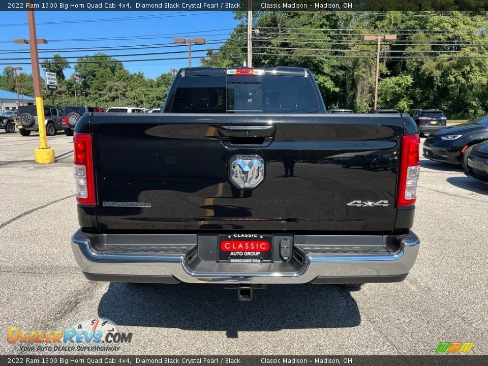 2022 Ram 1500 Big Horn Quad Cab 4x4 Diamond Black Crystal Pearl / Black Photo #10