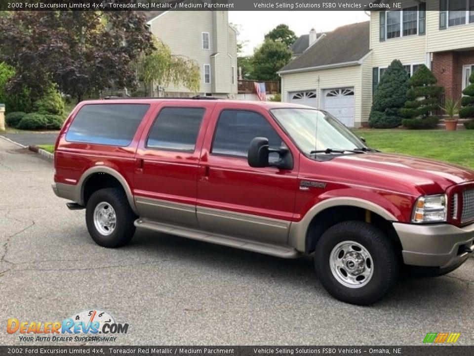 2002 Ford Excursion Limited 4x4 Toreador Red Metallic / Medium Parchment Photo #12