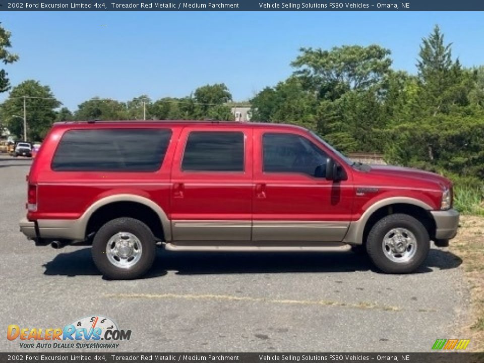 2002 Ford Excursion Limited 4x4 Toreador Red Metallic / Medium Parchment Photo #13