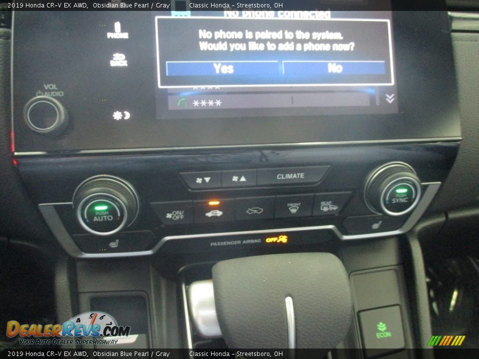 2019 Honda CR-V EX AWD Obsidian Blue Pearl / Gray Photo #35