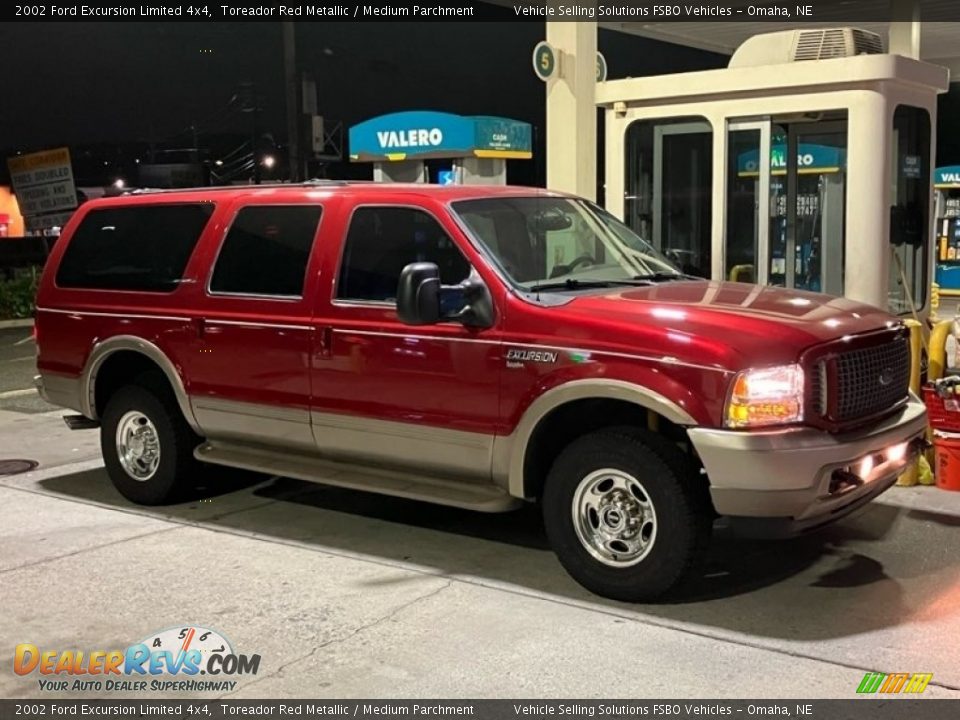 2002 Ford Excursion Limited 4x4 Toreador Red Metallic / Medium Parchment Photo #14