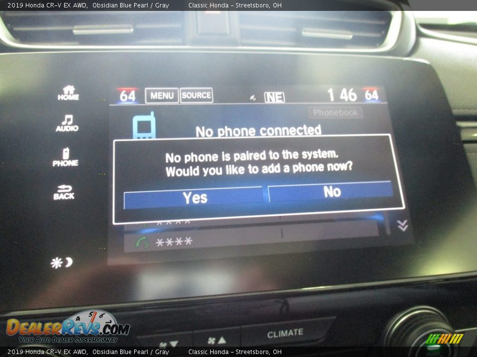 2019 Honda CR-V EX AWD Obsidian Blue Pearl / Gray Photo #36