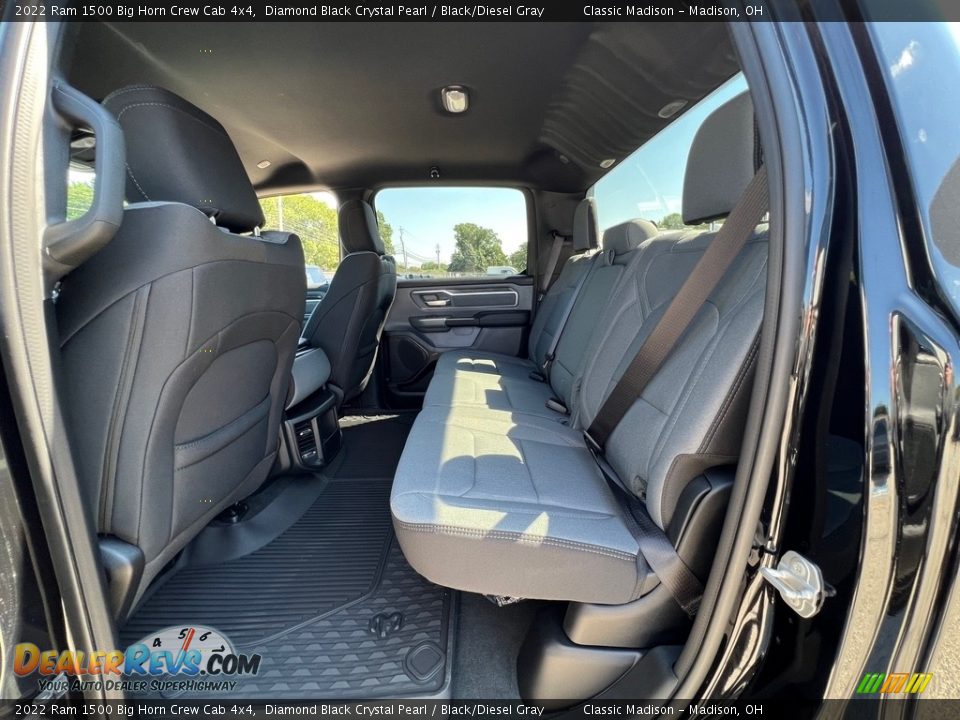 2022 Ram 1500 Big Horn Crew Cab 4x4 Diamond Black Crystal Pearl / Black/Diesel Gray Photo #3