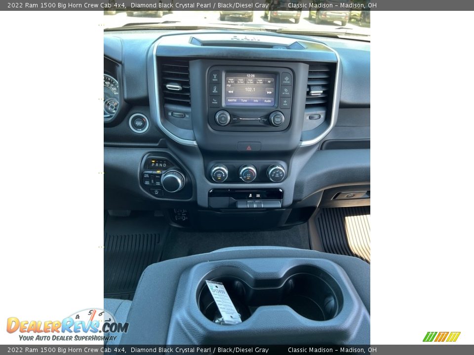 2022 Ram 1500 Big Horn Crew Cab 4x4 Diamond Black Crystal Pearl / Black/Diesel Gray Photo #6