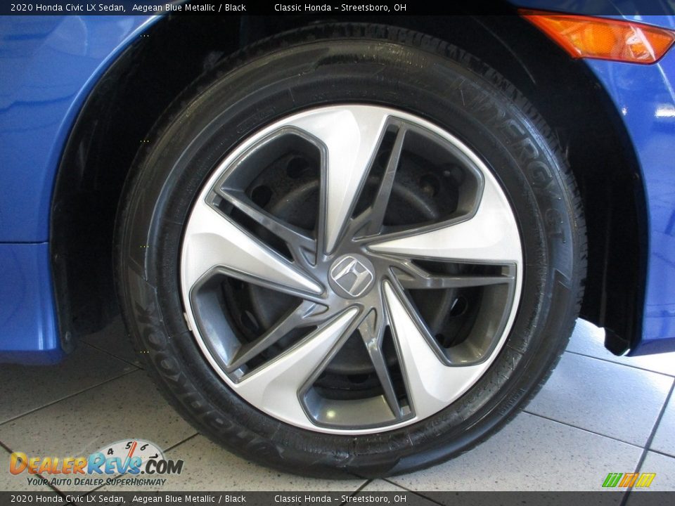 2020 Honda Civic LX Sedan Aegean Blue Metallic / Black Photo #5