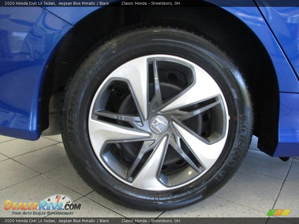 2020 Honda Civic LX Sedan Aegean Blue Metallic / Black Photo #6
