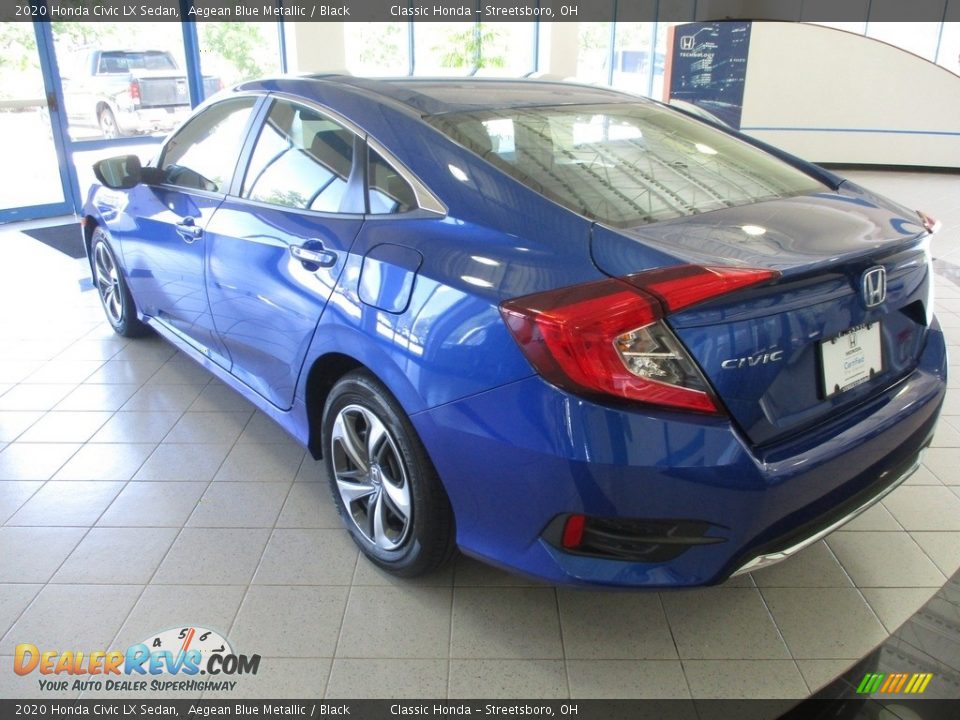 2020 Honda Civic LX Sedan Aegean Blue Metallic / Black Photo #9