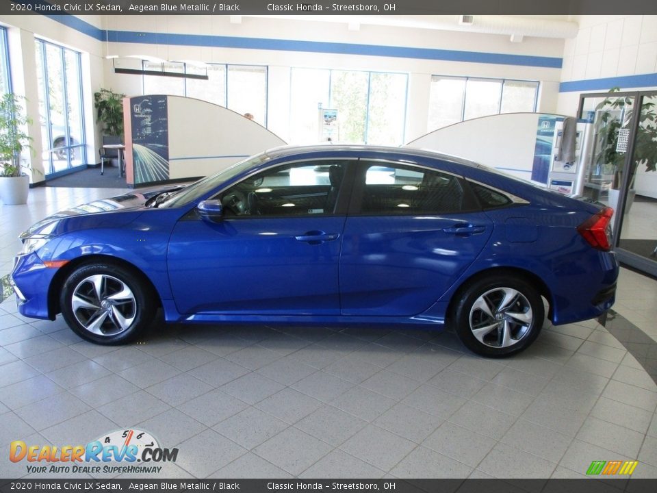 2020 Honda Civic LX Sedan Aegean Blue Metallic / Black Photo #10