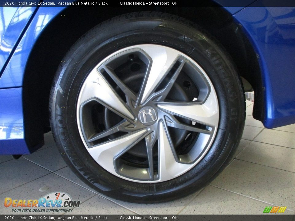 2020 Honda Civic LX Sedan Aegean Blue Metallic / Black Photo #11