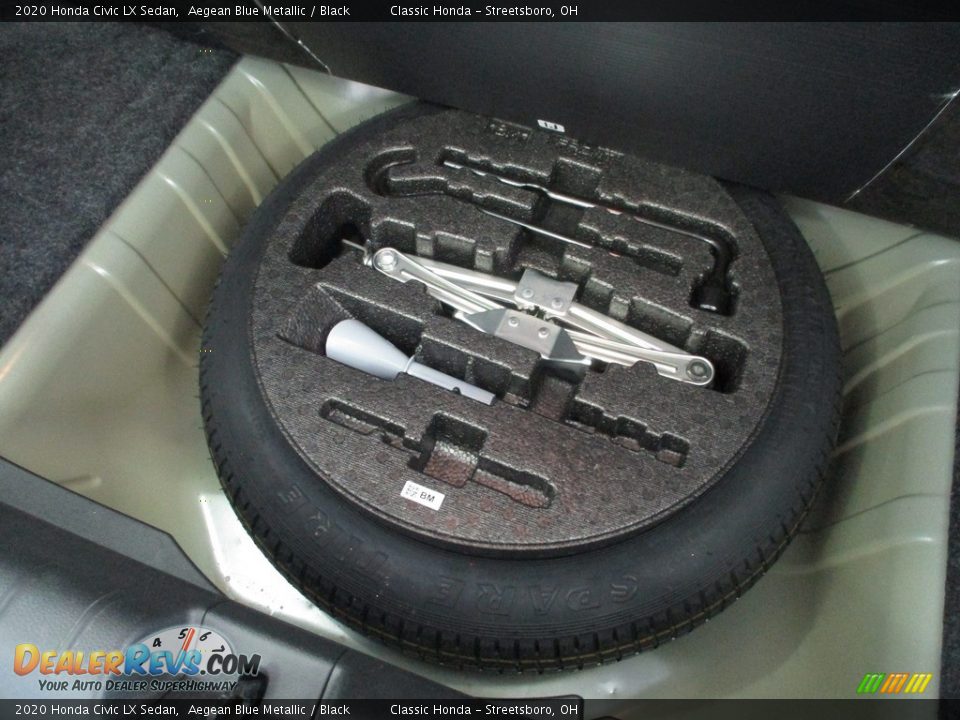 2020 Honda Civic LX Sedan Aegean Blue Metallic / Black Photo #14