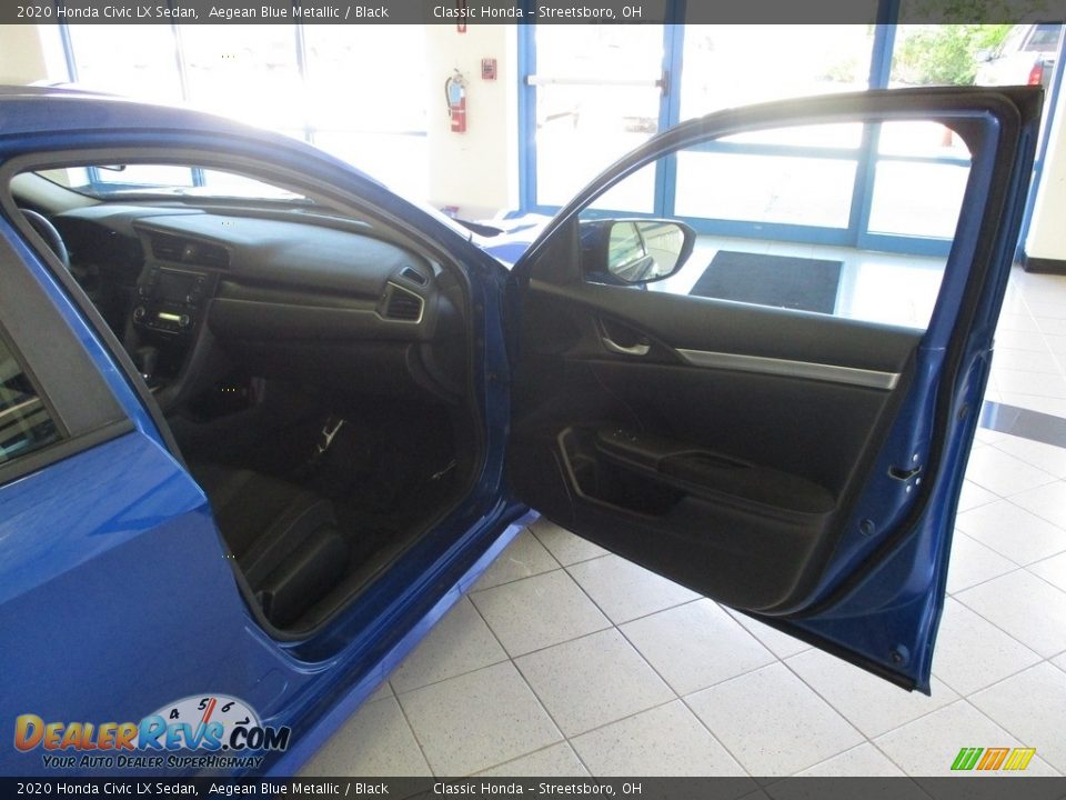 2020 Honda Civic LX Sedan Aegean Blue Metallic / Black Photo #16