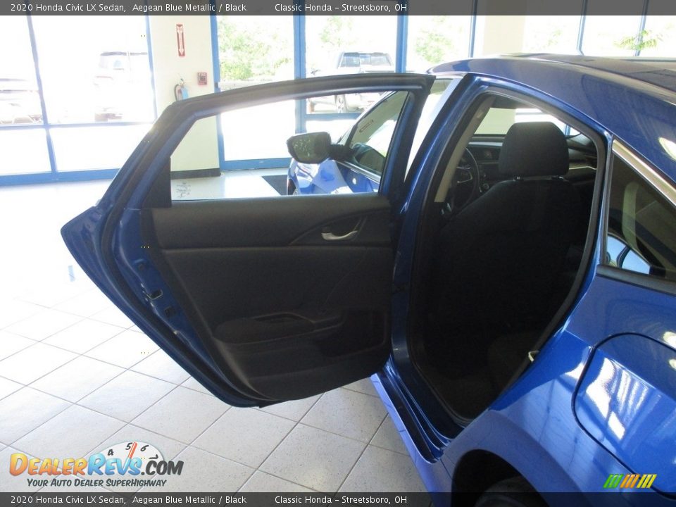 2020 Honda Civic LX Sedan Aegean Blue Metallic / Black Photo #23