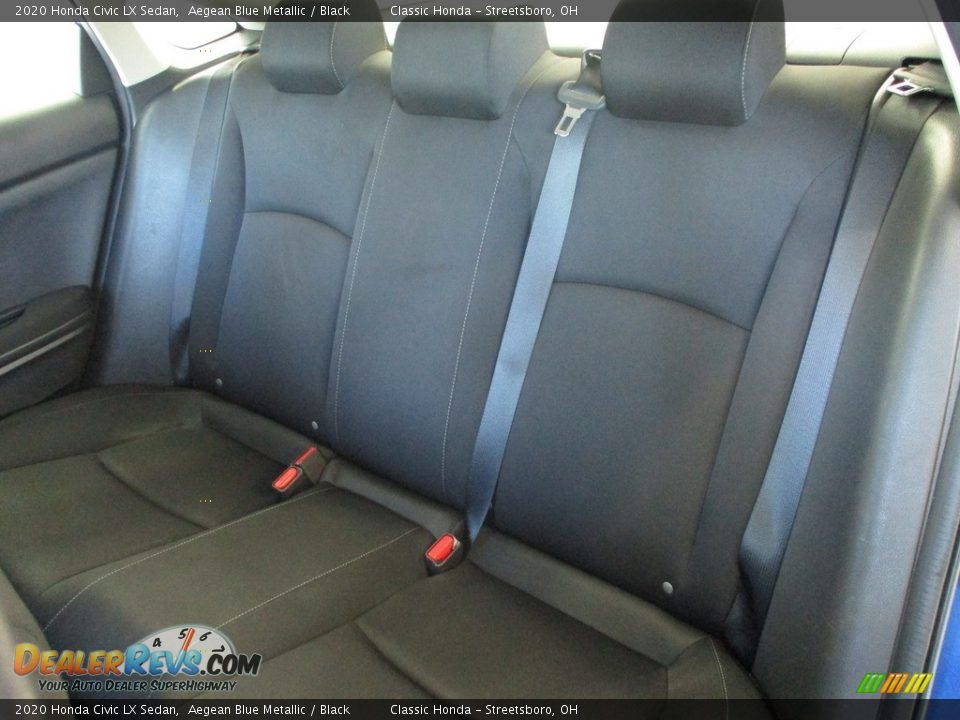 2020 Honda Civic LX Sedan Aegean Blue Metallic / Black Photo #25