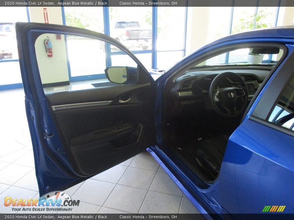 2020 Honda Civic LX Sedan Aegean Blue Metallic / Black Photo #26