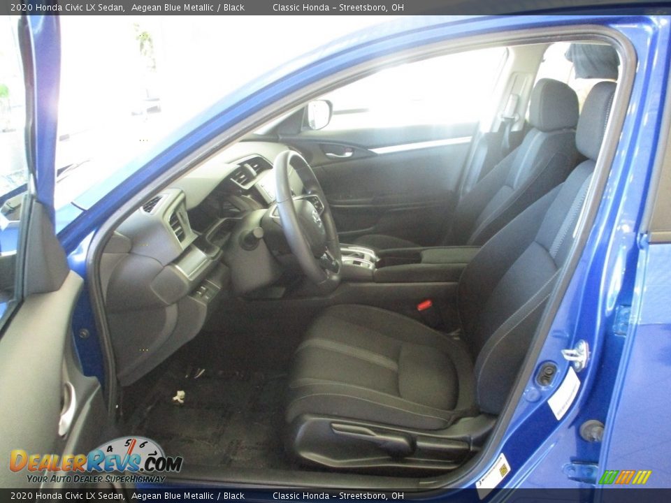 2020 Honda Civic LX Sedan Aegean Blue Metallic / Black Photo #27
