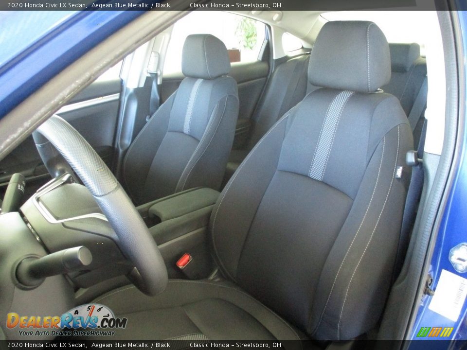 2020 Honda Civic LX Sedan Aegean Blue Metallic / Black Photo #28