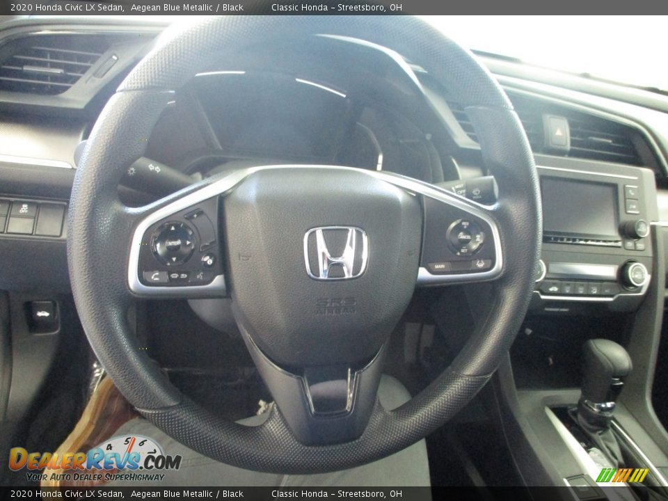 2020 Honda Civic LX Sedan Aegean Blue Metallic / Black Photo #31