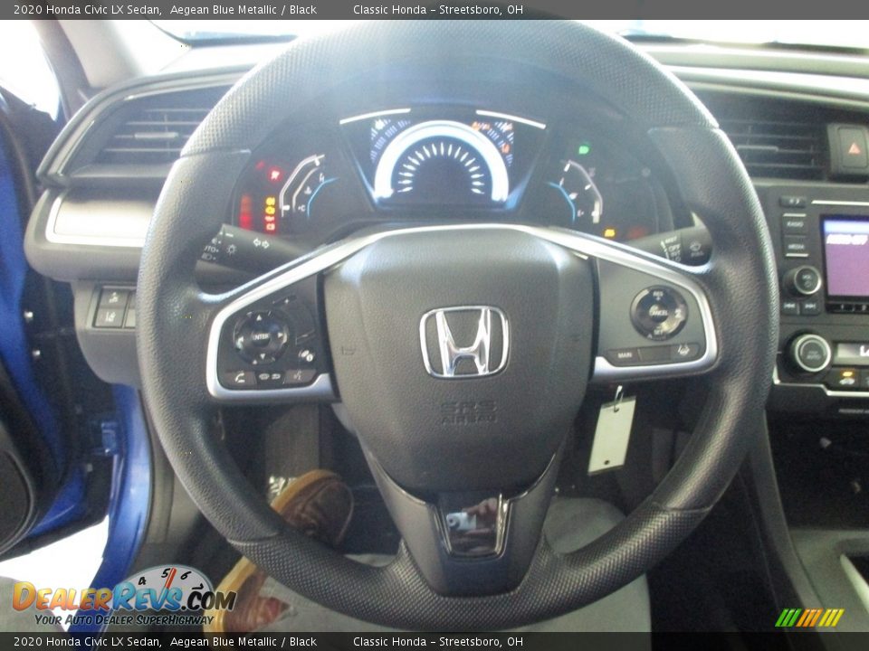 2020 Honda Civic LX Sedan Aegean Blue Metallic / Black Photo #32