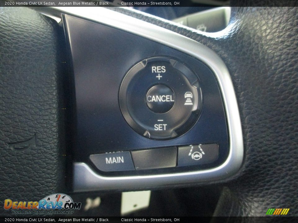 2020 Honda Civic LX Sedan Aegean Blue Metallic / Black Photo #35