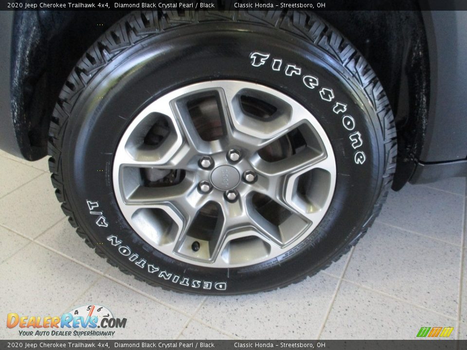 2020 Jeep Cherokee Trailhawk 4x4 Diamond Black Crystal Pearl / Black Photo #6
